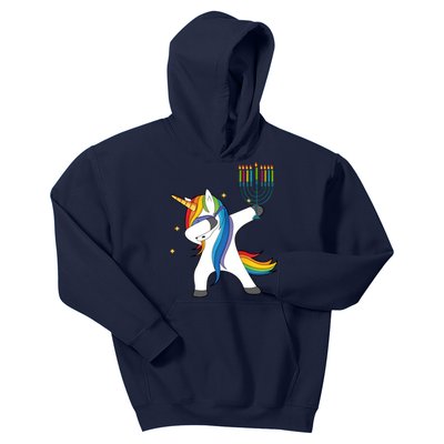 Dabbing Unicorn Hanukkah Kids Hoodie