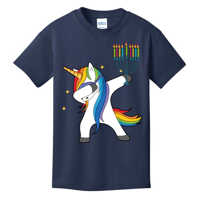 Dabbing Unicorn Hanukkah Kids T-Shirt