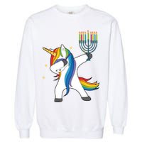 Dabbing Unicorn Hanukkah Garment-Dyed Sweatshirt