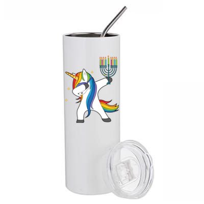 Dabbing Unicorn Hanukkah Stainless Steel Tumbler