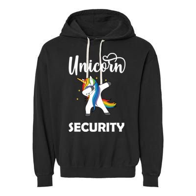 Dabbing Unicorn Security Garment-Dyed Fleece Hoodie