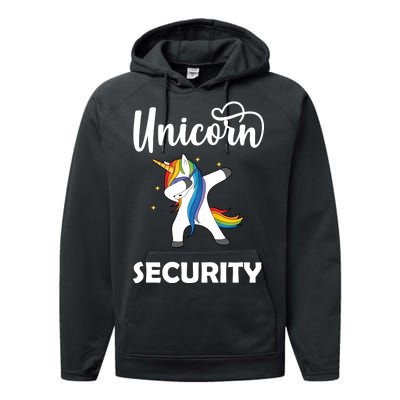 Dabbing Unicorn Security Performance Fleece Hoodie