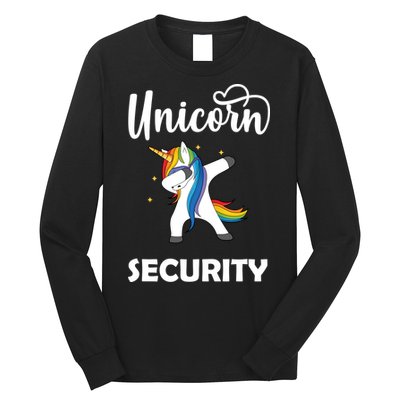 Dabbing Unicorn Security Long Sleeve Shirt