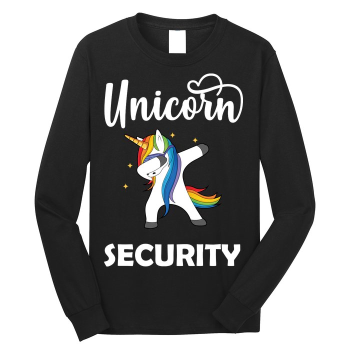 Dabbing Unicorn Security Long Sleeve Shirt