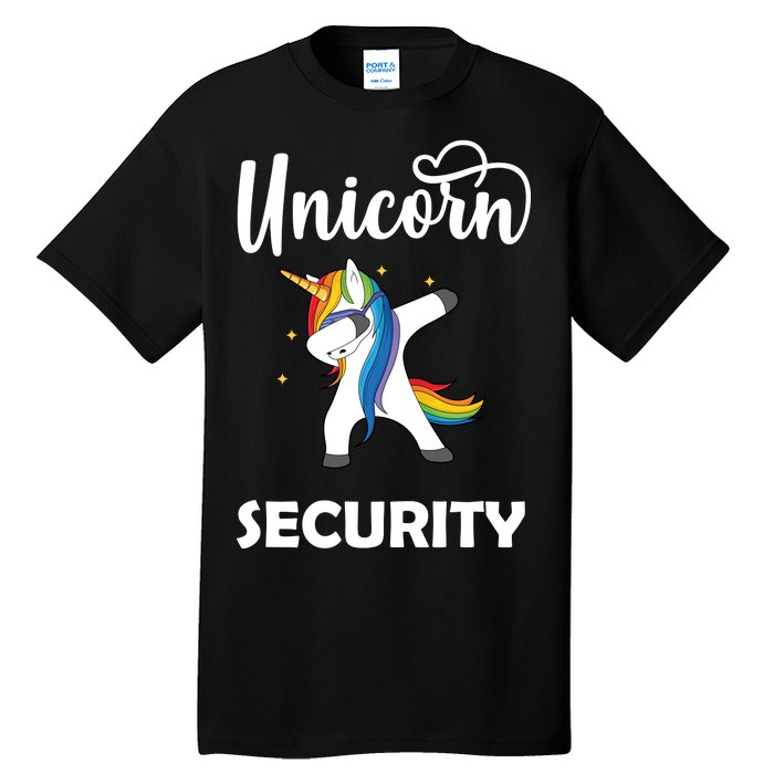 Dabbing Unicorn Security Tall T-Shirt