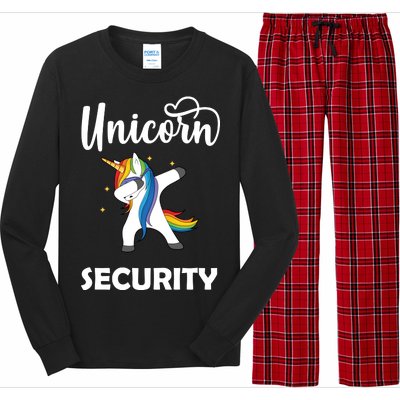 Dabbing Unicorn Security Long Sleeve Pajama Set