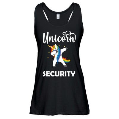 Dabbing Unicorn Security Ladies Essential Flowy Tank