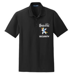 Dabbing Unicorn Security Dry Zone Grid Polo