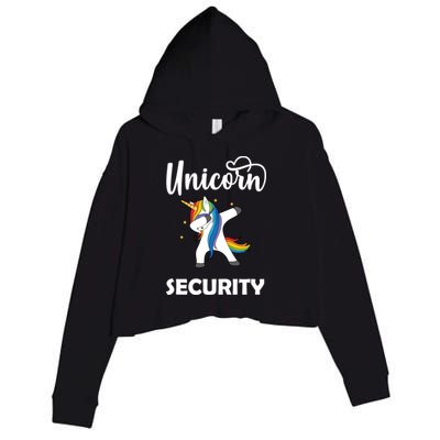 Dabbing Unicorn Security Crop Fleece Hoodie