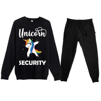 Dabbing Unicorn Security Premium Crewneck Sweatsuit Set