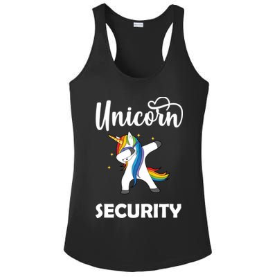 Dabbing Unicorn Security Ladies PosiCharge Competitor Racerback Tank