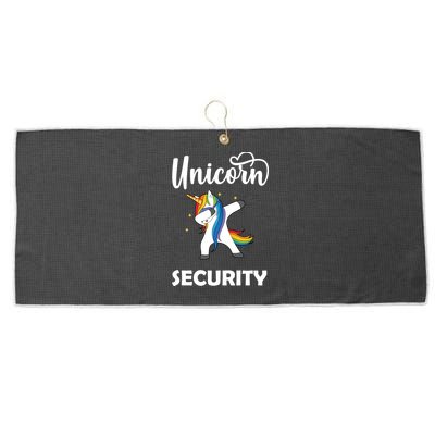 Dabbing Unicorn Security Large Microfiber Waffle Golf Towel