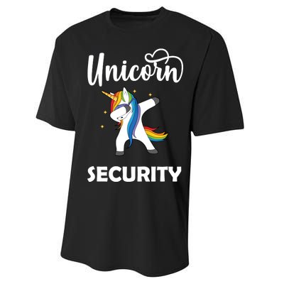 Dabbing Unicorn Security Performance Sprint T-Shirt