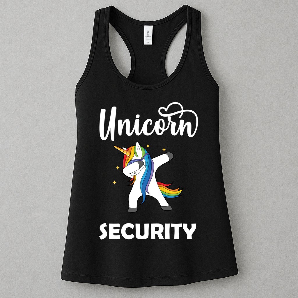Dabbing Unicorn Security Womens Tank Top