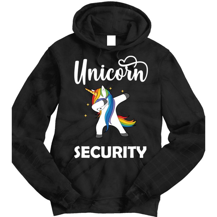 Dabbing Unicorn Security Tie Dye Hoodie