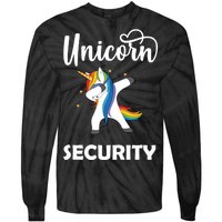 Dabbing Unicorn Security Tie-Dye Long Sleeve Shirt