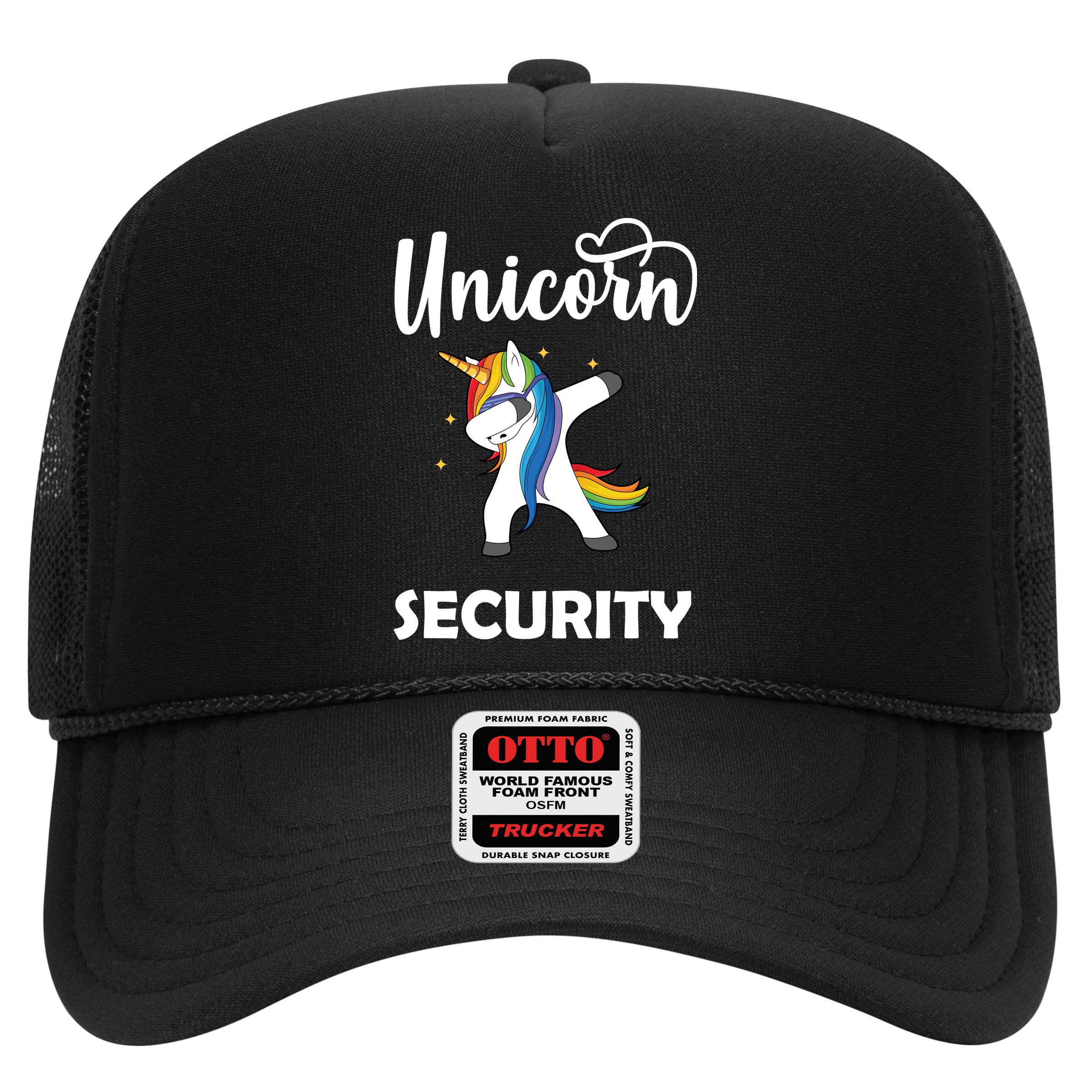 Dabbing Unicorn Security Trucker Hat