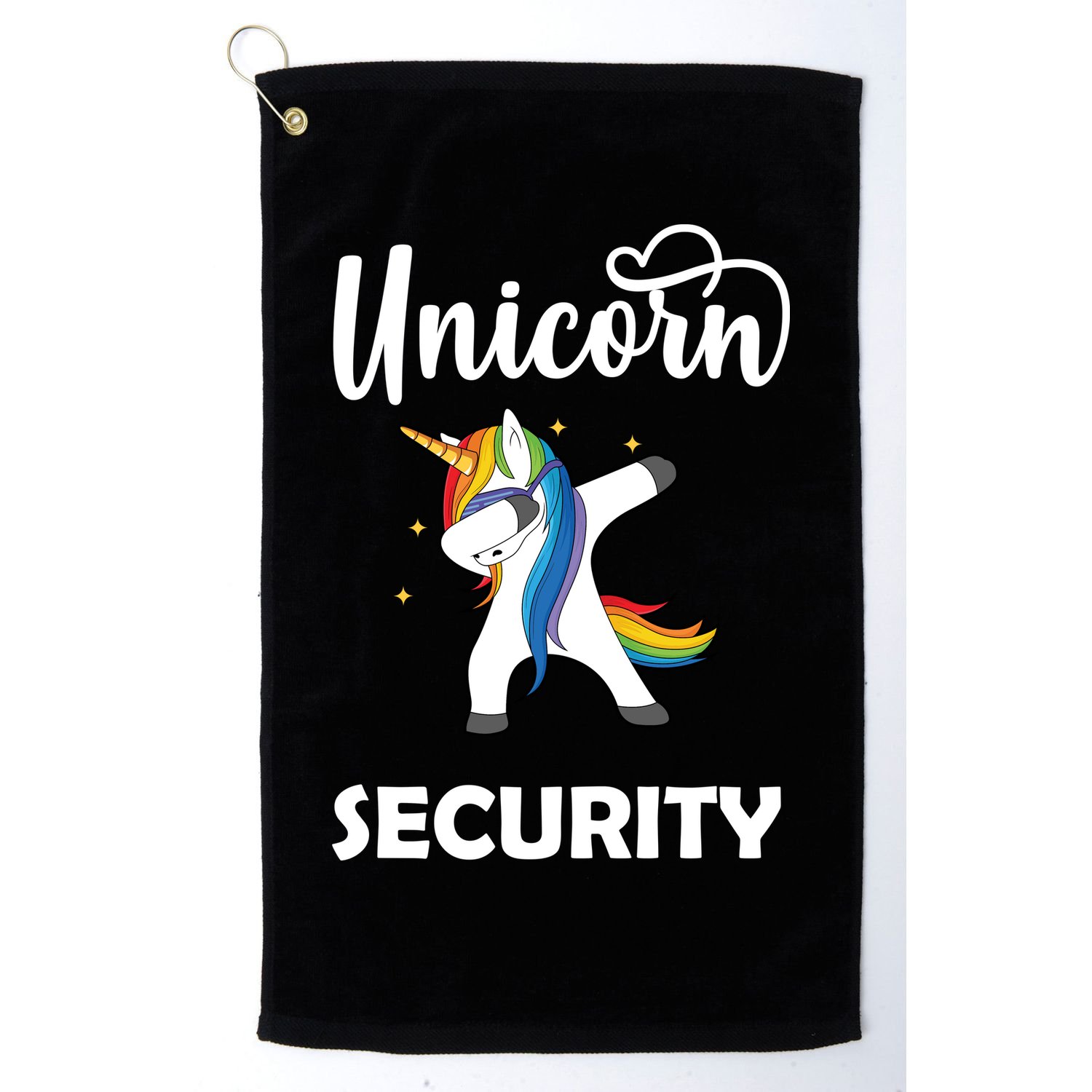 Dabbing Unicorn Security Golf Towel