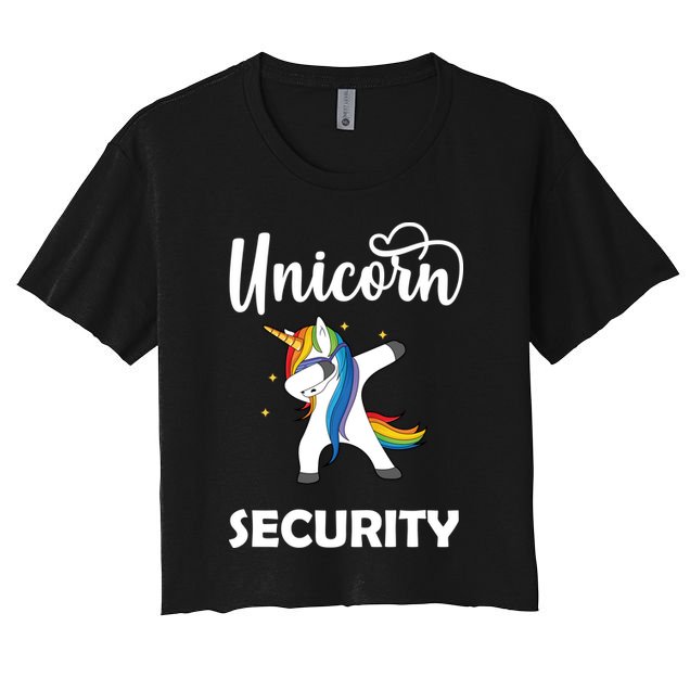 Dabbing Unicorn Security Crop Top