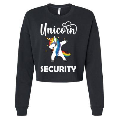 Dabbing Unicorn Security Cropped Pullover Crew