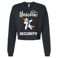 Dabbing Unicorn Security Cropped Pullover Crew
