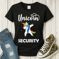 Dabbing Unicorn Security Womens T-Shirt