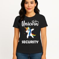 Dabbing Unicorn Security Womens T-Shirt
