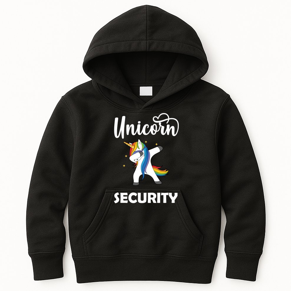 Dabbing Unicorn Security Kids Hoodie
