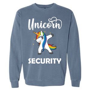 Dabbing Unicorn Security Garment-Dyed Sweatshirt