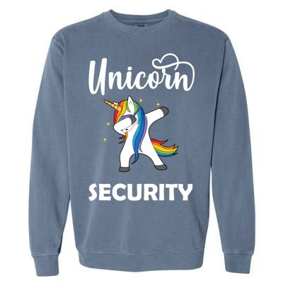 Dabbing Unicorn Security Garment-Dyed Sweatshirt