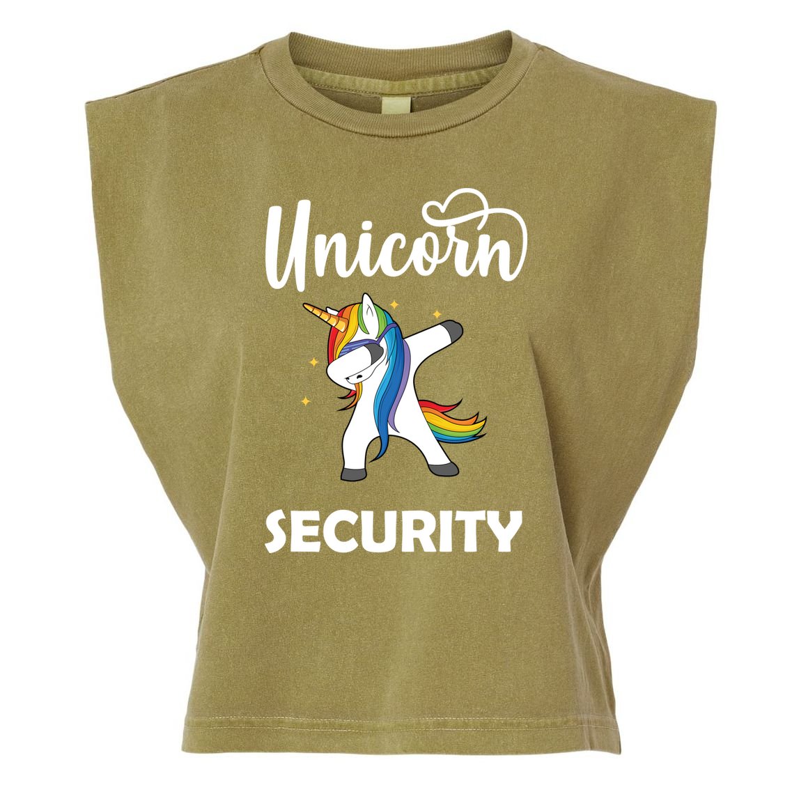 Dabbing Unicorn Security Garment-Dyed Women's Muscle Tee