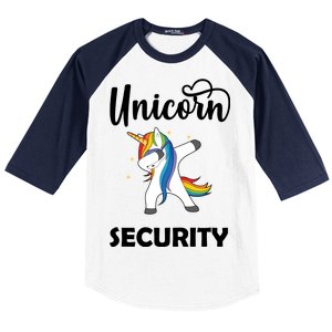 Dabbing Unicorn Security Baseball Sleeve Shirt