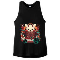 Dungeon And Cats Tabletop Gaming Role Player Ladies PosiCharge Tri-Blend Wicking Tank