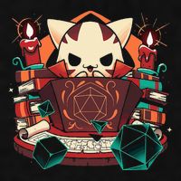 Dungeon And Cats Tabletop Gaming Role Player Ladies PosiCharge Tri-Blend Wicking Tank