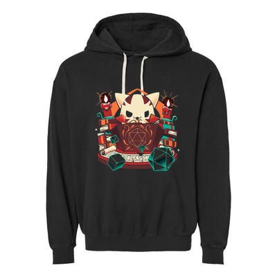 Dungeon And Cats Tabletop Gaming Role Player Garment-Dyed Fleece Hoodie