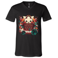 Dungeon And Cats Tabletop Gaming Role Player V-Neck T-Shirt