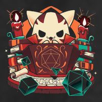 Dungeon And Cats Tabletop Gaming Role Player Premium Pullover Hoodie