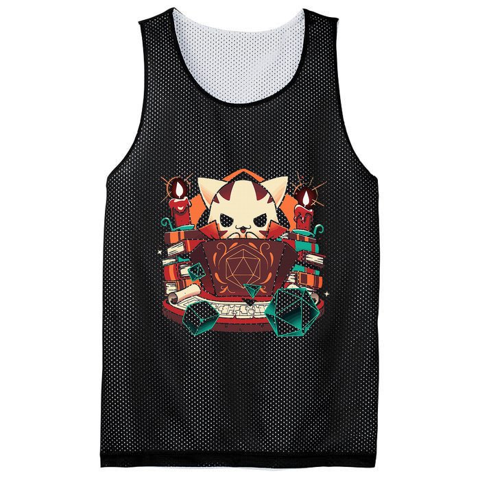Dungeon And Cats Tabletop Gaming Role Player Mesh Reversible Basketball Jersey Tank