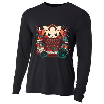 Dungeon And Cats Tabletop Gaming Role Player Cooling Performance Long Sleeve Crew
