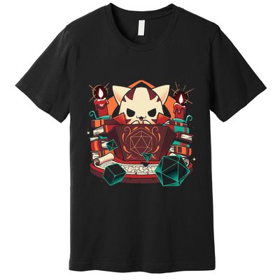 Dungeon And Cats Tabletop Gaming Role Player Premium T-Shirt