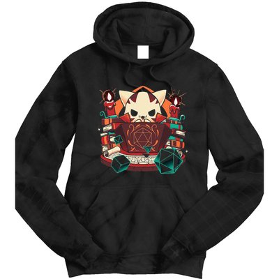 Dungeon And Cats Tabletop Gaming Role Player Tie Dye Hoodie