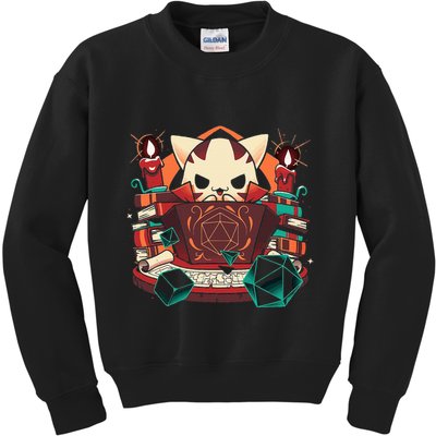 Dungeon And Cats Tabletop Gaming Role Player Kids Sweatshirt