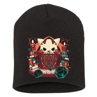 Dungeon And Cats Tabletop Gaming Role Player Short Acrylic Beanie