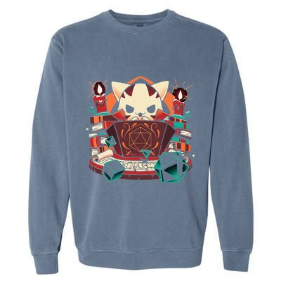 Dungeon And Cats Tabletop Gaming Role Player Garment-Dyed Sweatshirt
