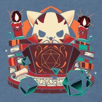 Dungeon And Cats Tabletop Gaming Role Player Garment-Dyed Sweatshirt