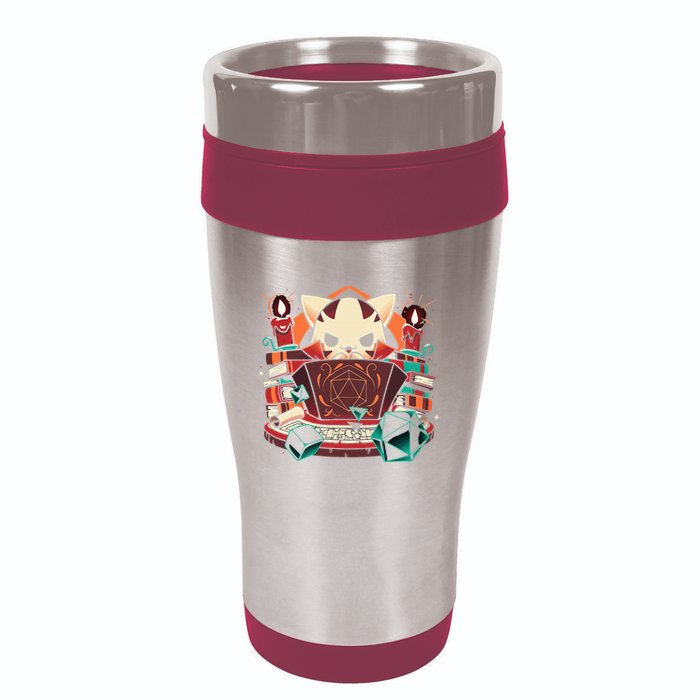 Dungeon And Cats Tabletop Gaming Role Player 16oz Travel Tumbler