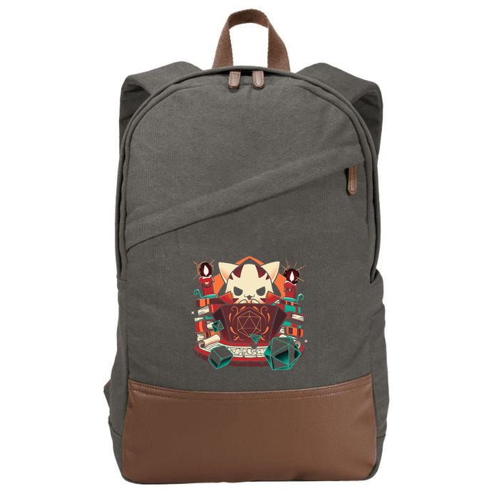 Dungeon And Cats Tabletop Gaming Role Player Cotton Canvas Backpack