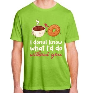 Donut And Coffee Cute Couple Love Pun Funny Valentine's Day Cute Gift Adult ChromaSoft Performance T-Shirt