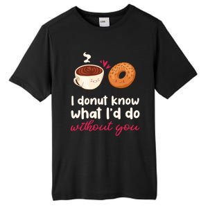 Donut And Coffee Cute Couple Love Pun Funny Valentine's Day Cute Gift Tall Fusion ChromaSoft Performance T-Shirt