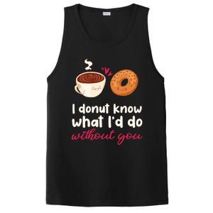 Donut And Coffee Cute Couple Love Pun Funny Valentine's Day Cute Gift PosiCharge Competitor Tank